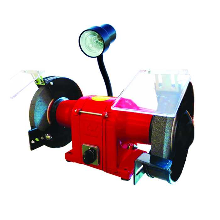 ماشین سنگ سنباده 200 میلیمتر چراغ دار تک فاز 