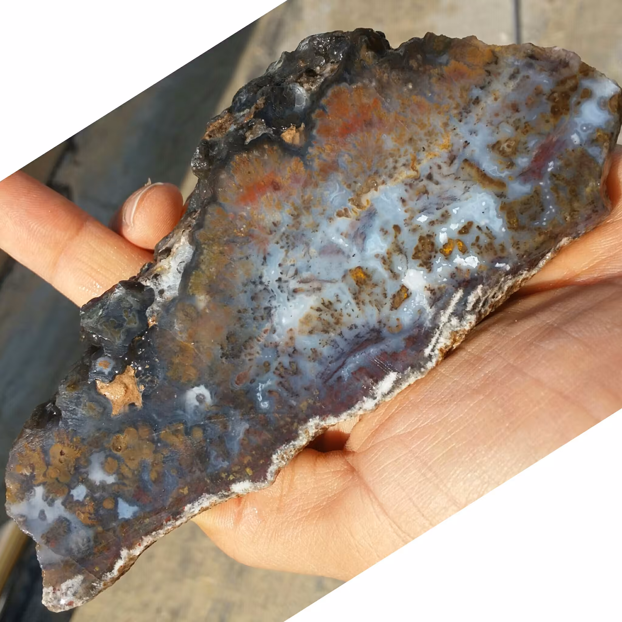 اسلایس سنگ راف عقیق شجر منظره 7رنگ بسیار دیدنی شاهکار خلقت کاملا طبیعی
با قابلیت ساخت چندین نگین زیبا  محشر
 کد 8295