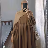 مانتو عبایی کرپ الیزه مدل ماهگون ِ ماه شو مزون