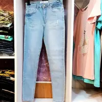 شلوار جین ترک برند lady dark moda . آبی روشن . فول کش قد 90 تا 95