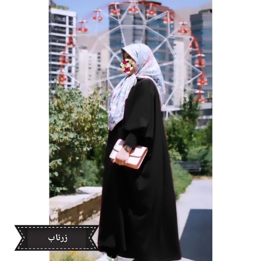 مانتو عبا مشکی جنس ابر و بادی شیک و خوش پوش ارسال رایگان