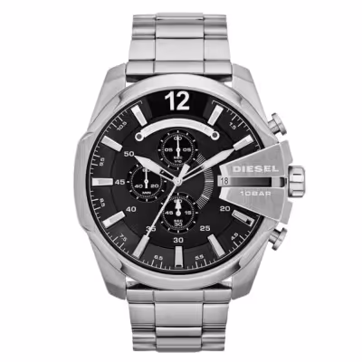 ساعت دیزل شاخدار سیلور صفحه مشکی