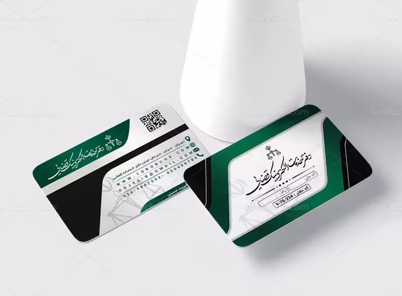 کارت ویزیت لایه باز دفتر خدمات قضایی | گرافیک با طعم تربچه