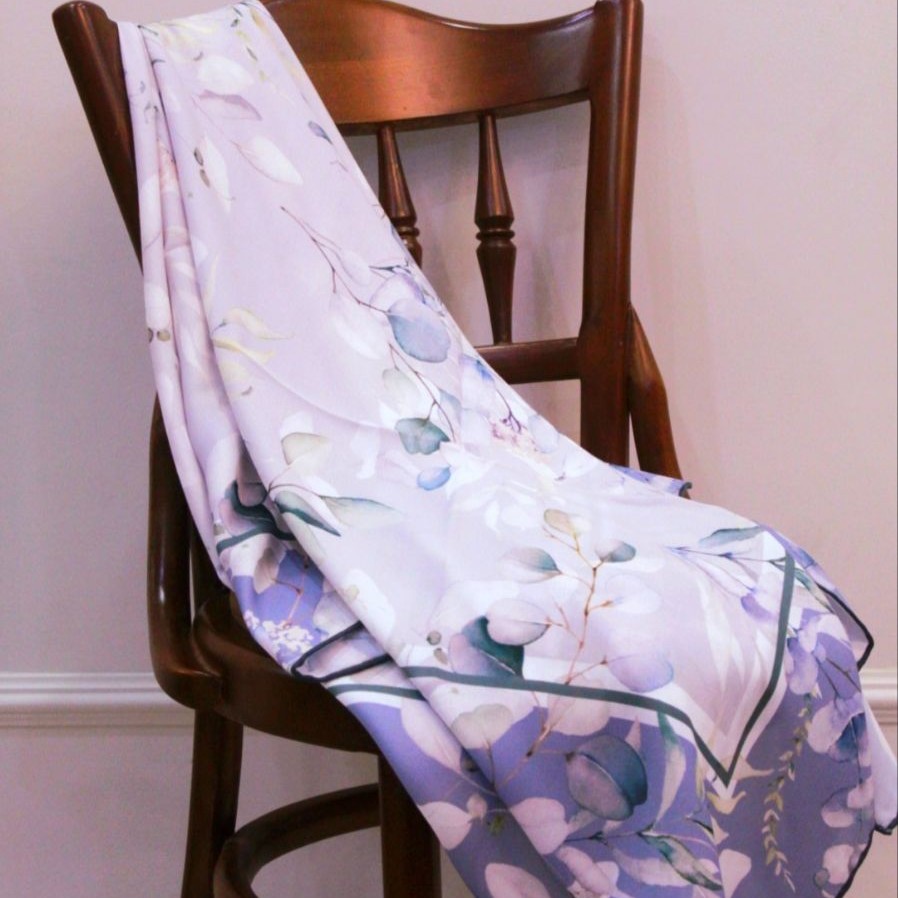 روسری نخی طرح برگ