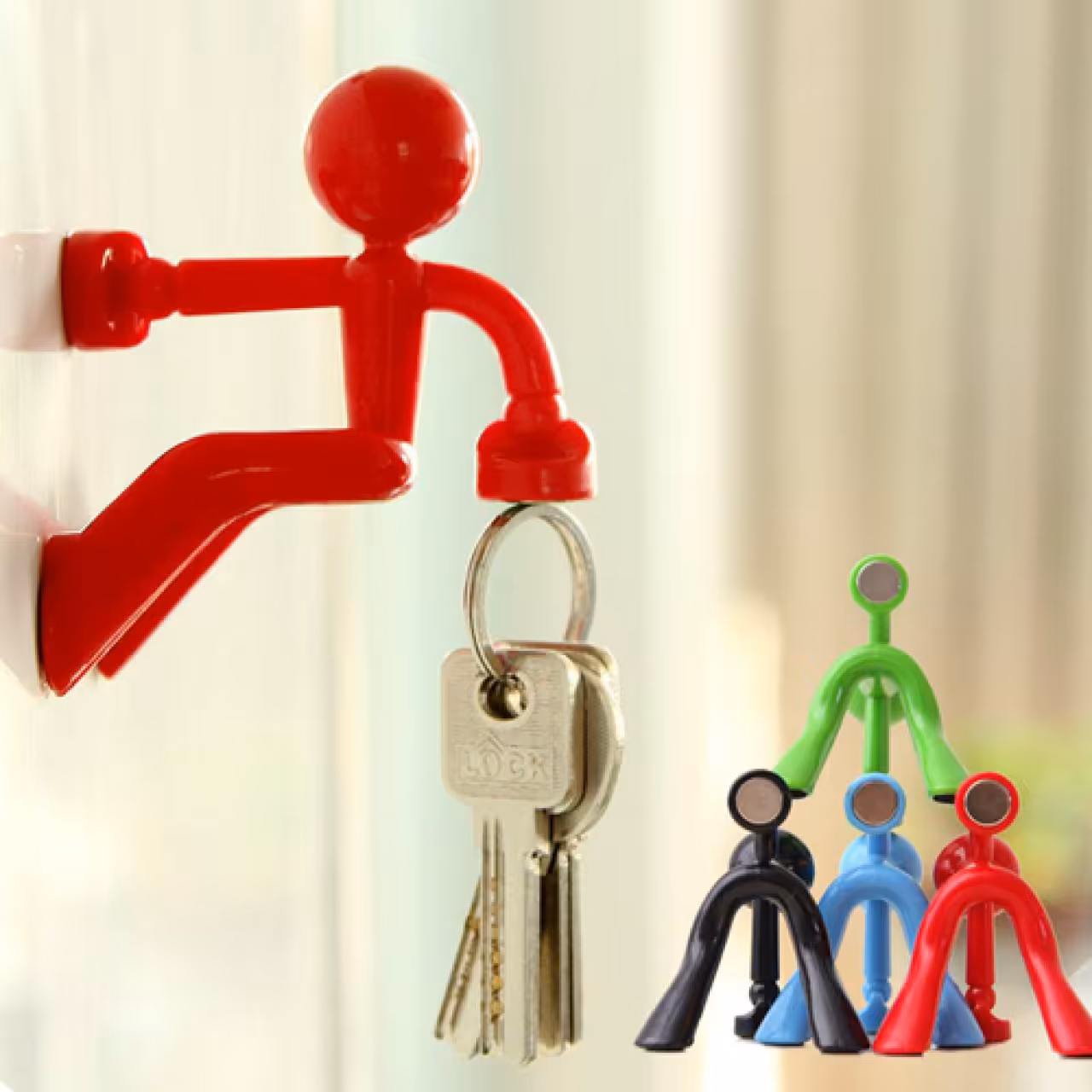 جا کلیدی آهنربایی طرح آدمک 3 عددی