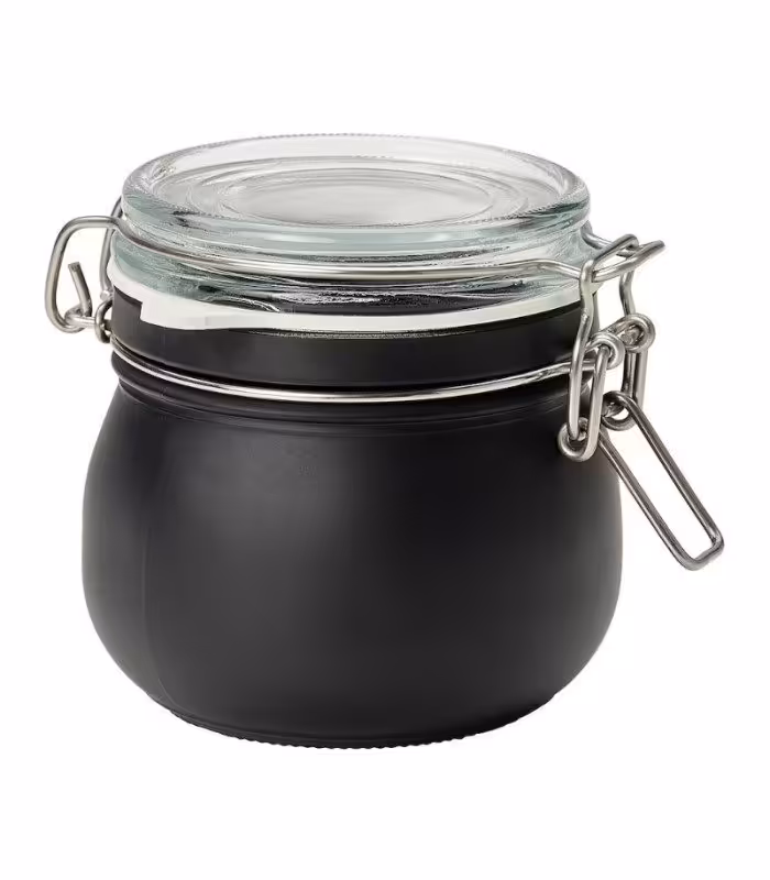 بانکه نیم لیتری ایکیا مدل IKEA-KORKEN رنگ مشکی