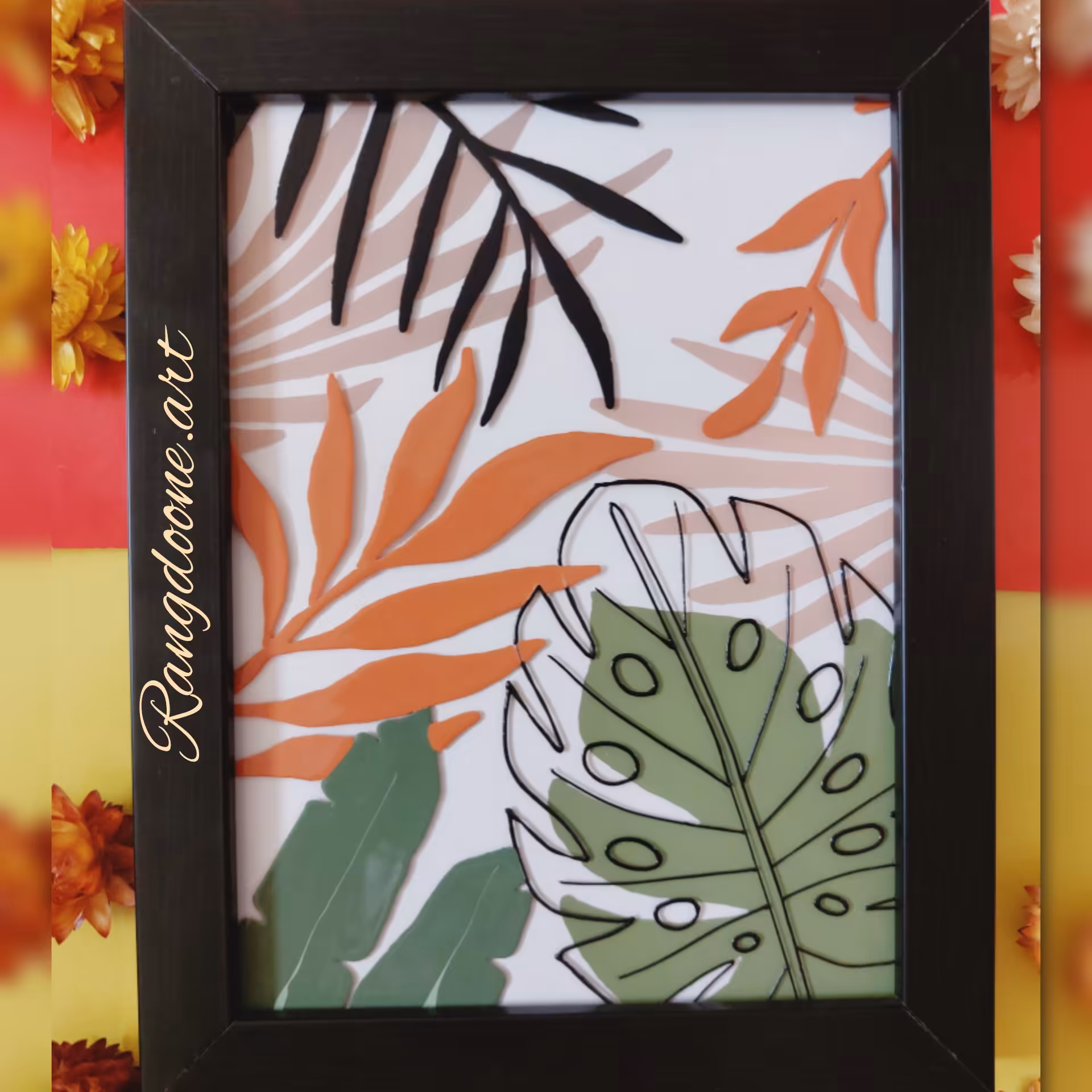 تابلو مینیمال طرح برگ انجیری