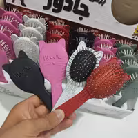 برس بچگانه دخترانه و پسرانه جادور کوچک طرح گربه ای سلفون دار  در پنج رنگ مختلف 