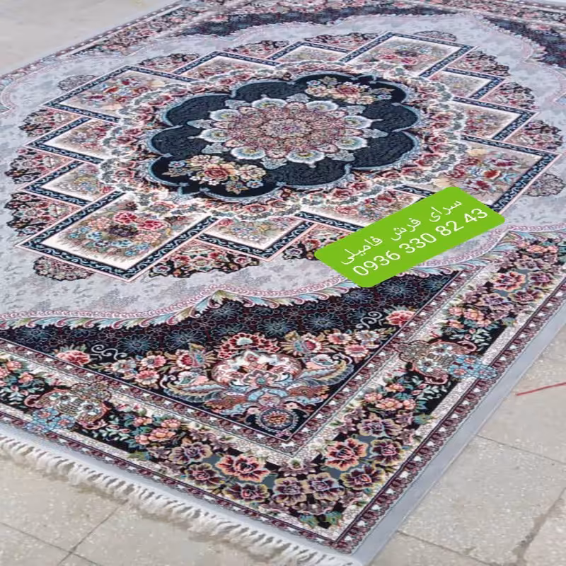 فرش ماشینی نقشه ناردون رنگ فیلی6متری اصل700شانه تراکم2550  