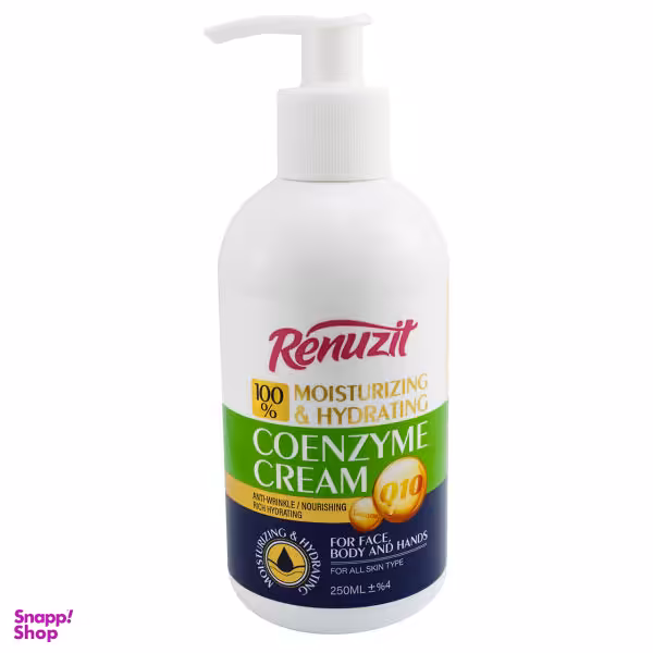 کرم آبرسان رینوزیت مدل COENZYME Q10 حجم 250 میلی لیتر