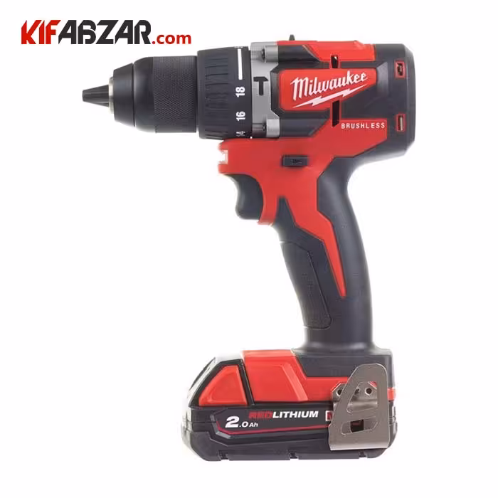 دريل پيچ گوشتی چکشی شارژی 18 ولت میلواکی مدل M18CBLPD 202C