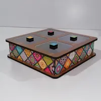 باکس دمنوش چهارخانه طرح کاشی