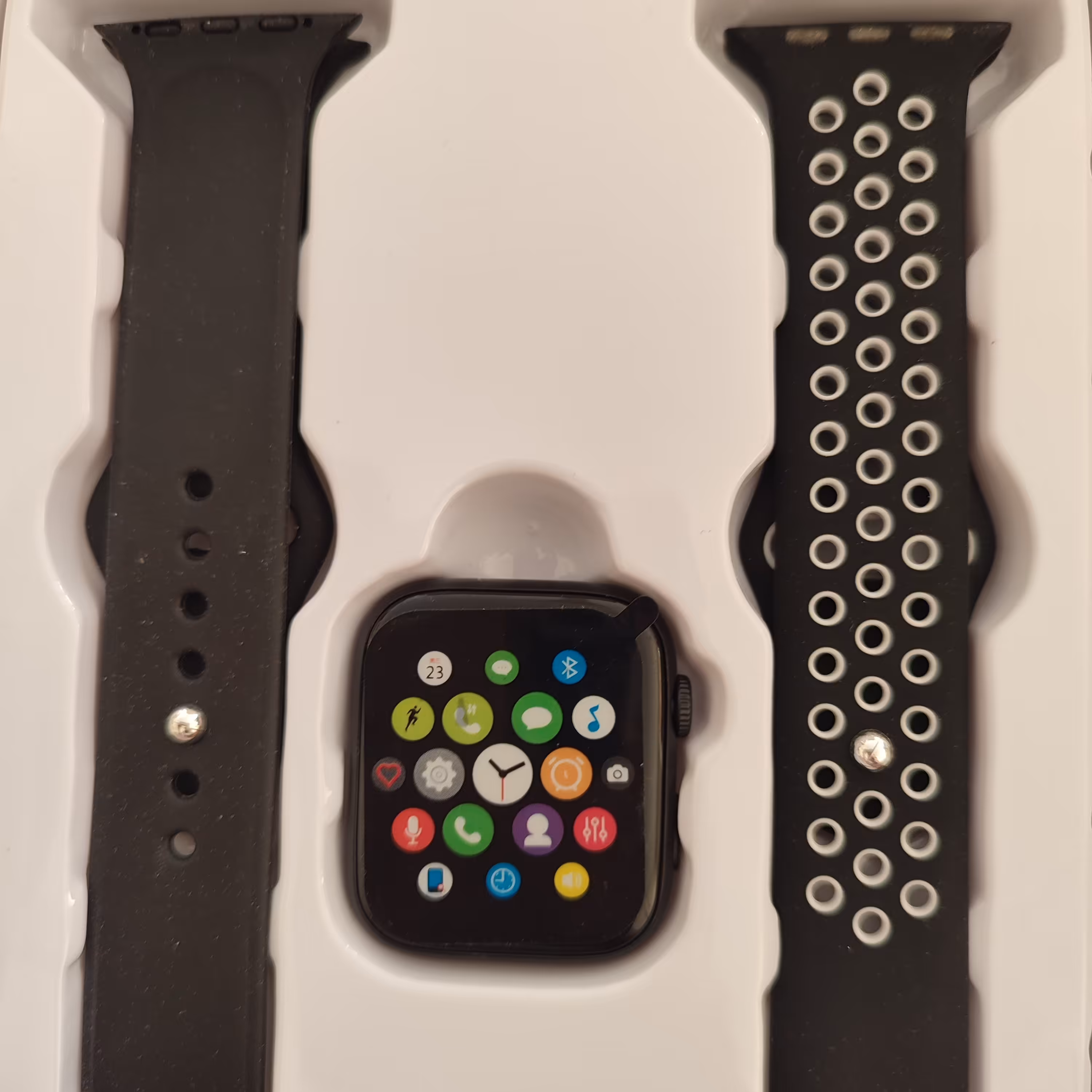 ساعت هوشمندT55 کپی اپل واچ5 سنسور سلامتی کامل و قابلیت مکالمه در رنگهای مختلف با