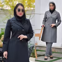 مانتو شلوار زنانه اداری رسمی دیپلمات سایزبزرگ تیکا