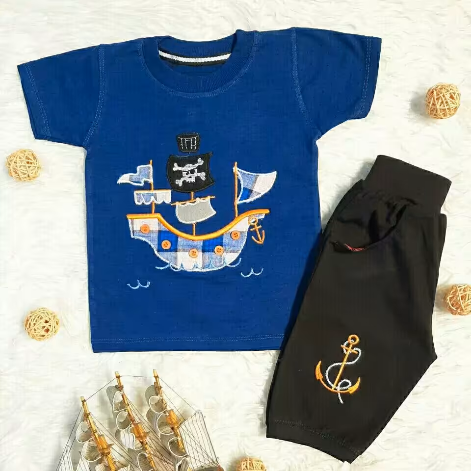 ست تیشرت و شلوارک  پنبه سوپر  تدی  