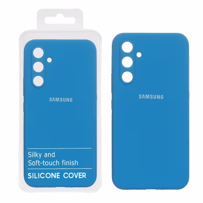 قاب گارد موبایل سیلیکونی پاک کنی اورجینال درجه یک Samsung Galaxy A54 آبی پک دار