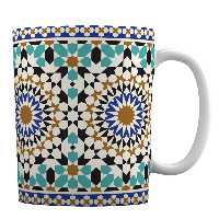 ماگ افراتوس طرح اسلیمی کاشی کاری