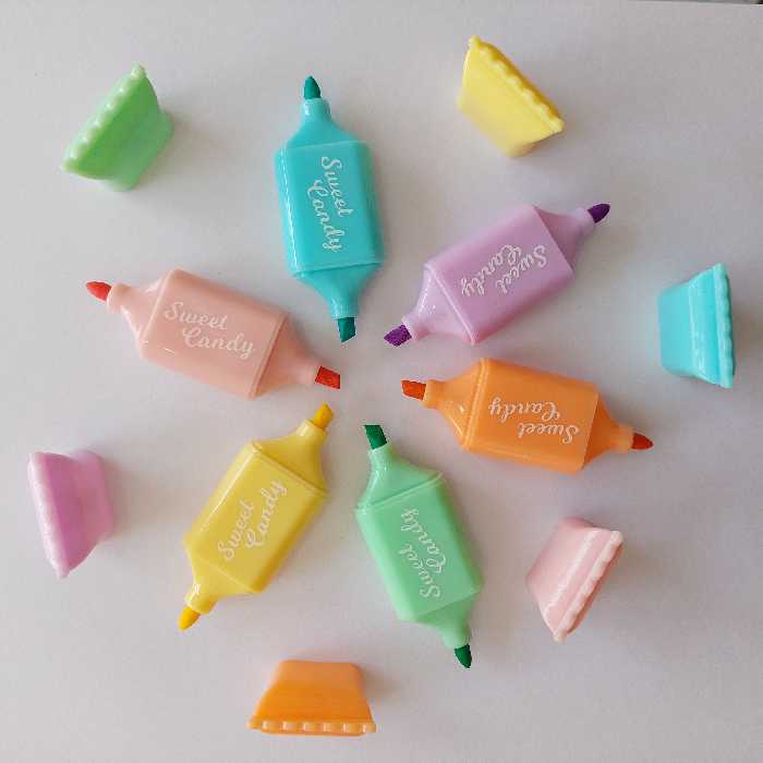 هایلایتر فانتزی 6رنگ شکلاتی