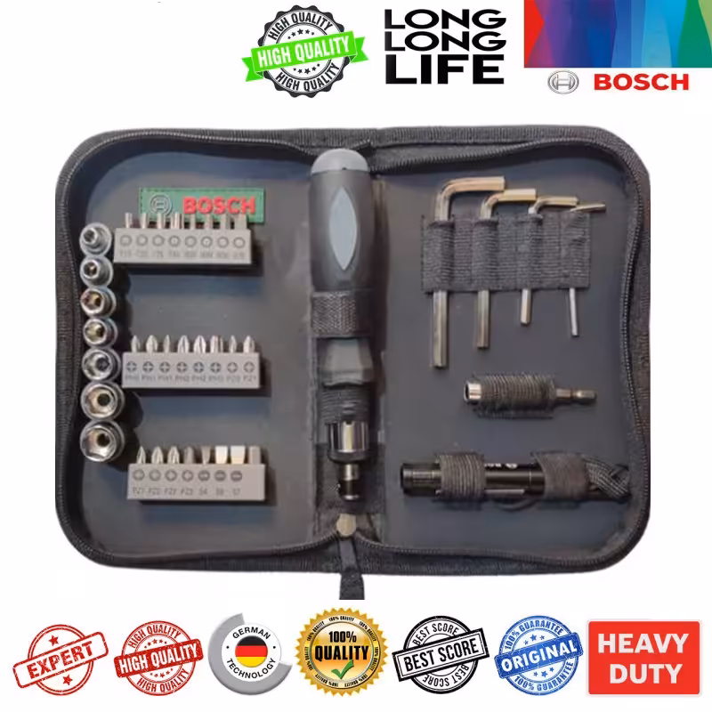 ست 38 عددی سری پیچ گوشتی - بکس - آلن  بوش مدل 2607019506 (بوش اصل)