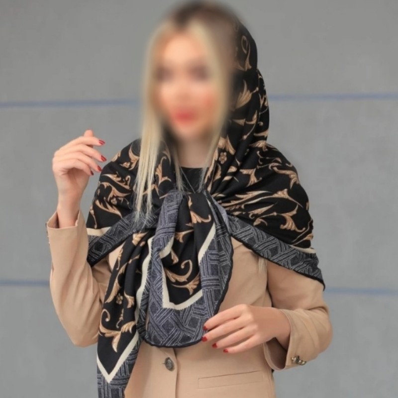 روسری نخی حاشیه دار 6 رنگ