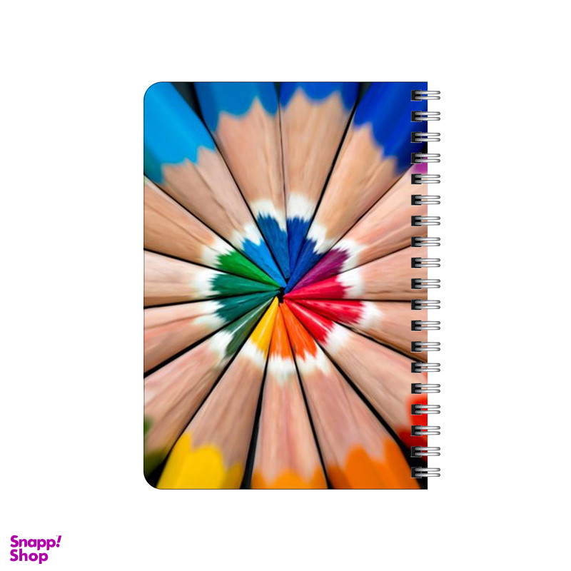 دفترچه یادداشت بامبیلیپ مدل چوبی طرح مداد رنگی های رنگین کمانی کد 4673371
