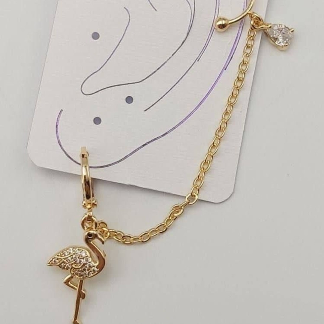 گوشواره ایرکاف کد11380برند ysxآبکاری طلارنگ ثابتضدحساسیت6