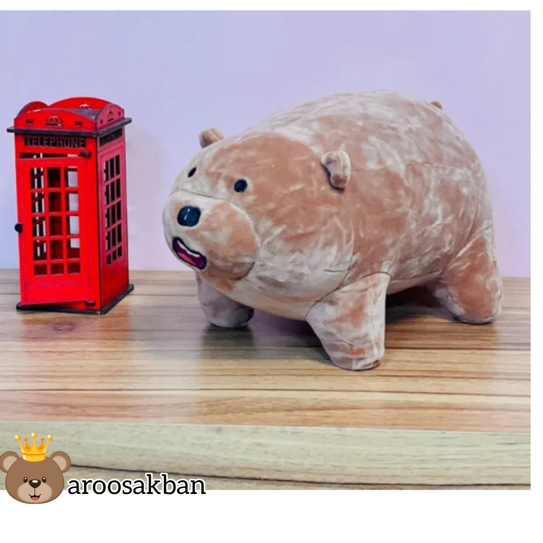 عروسک خرس گریز از انیمیشن خرسهای کله فندوقی،لطفا قبل از ثبت سفارش پیام بدید وموجودی بگیرید،طول عروسک25سانت،ارتفاع17سانت 