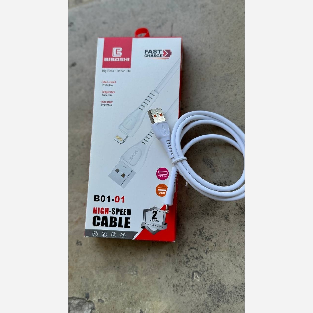 کابل شارژ آیفون اصلی ایفون5تاx تضمینی فست شارژارسال رایگان کابل1سال گارانتی شارژر آیفون7