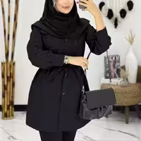 مانتو دانشجویی نیلو جنس سوپر تترون