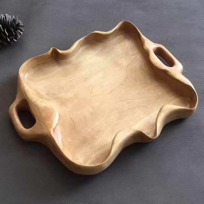 سینی چوبی دستساز چوب گردو