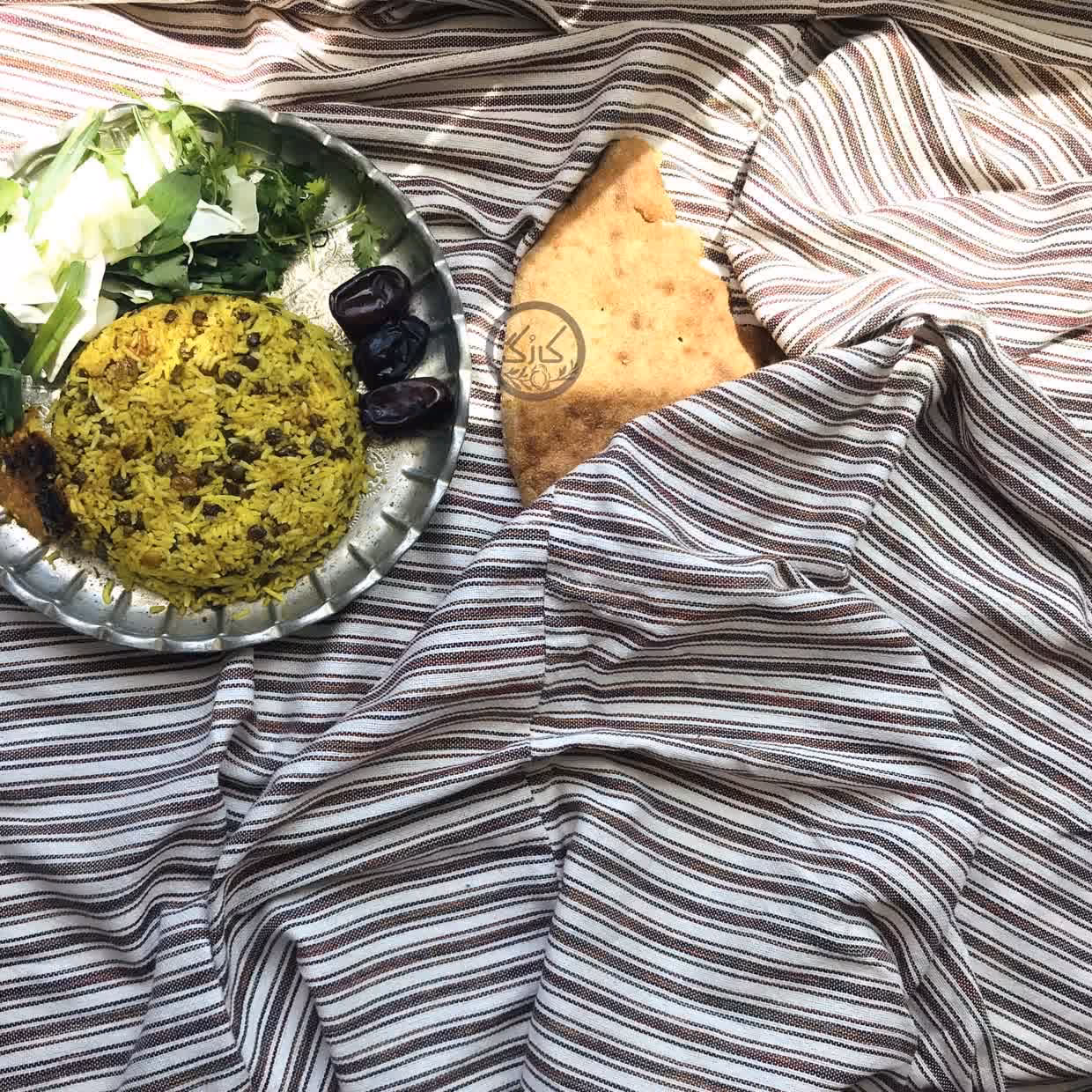 سفره نان نخی دست بافت 