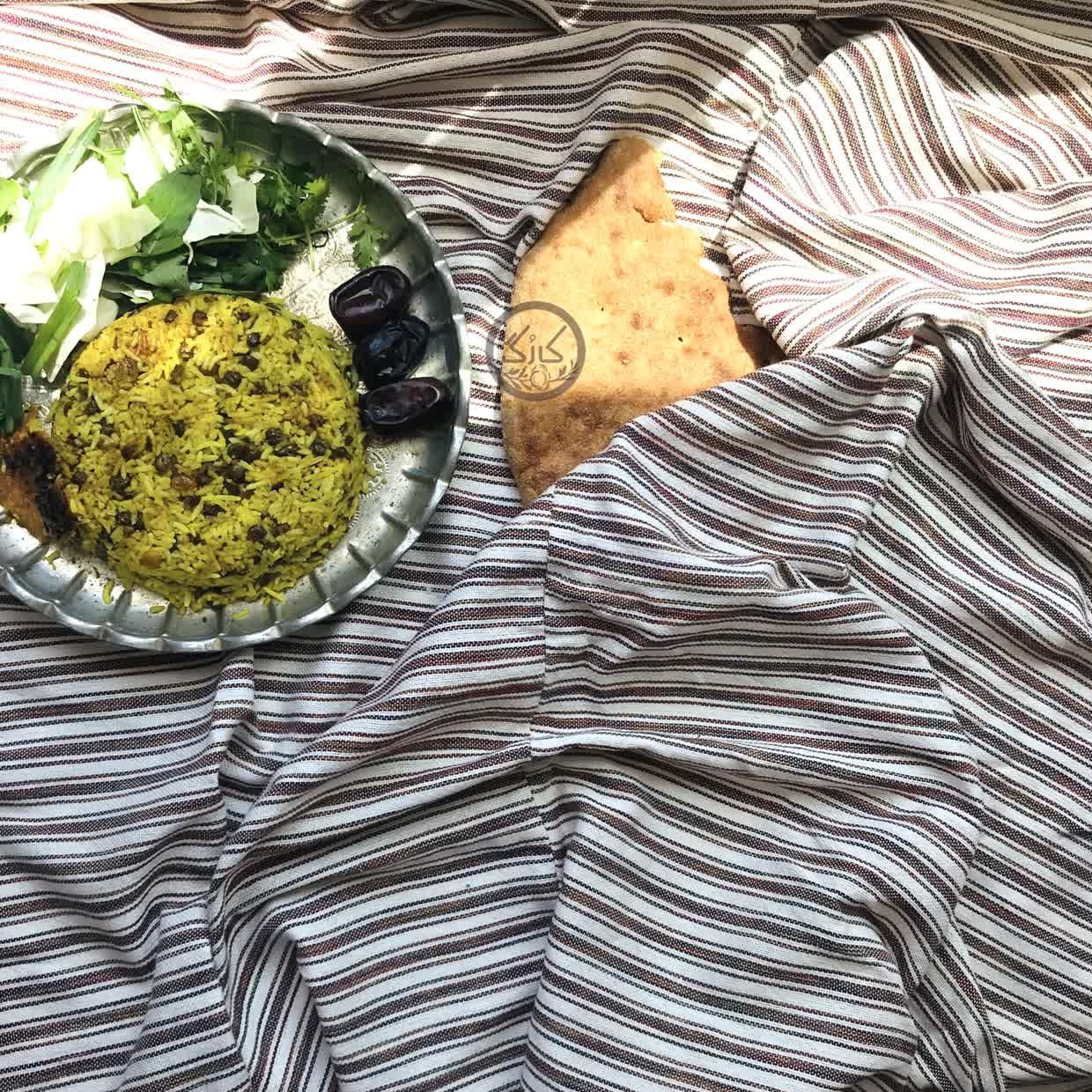 سفره نان نخی دست بافت 