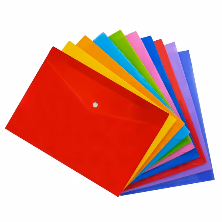 پوشه دکمه دار سایز A4 (موجود در 10 رنگ)