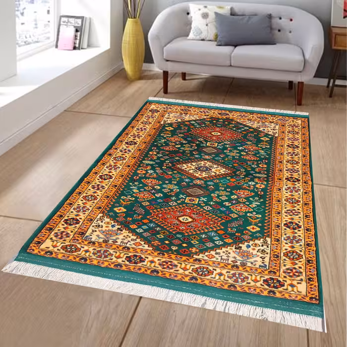 فرش دستبافت کد40  مدل 41744832 برند فرش رضا ترکمنی