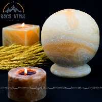 آباژور سنگ نمک گوی پایه سنگی