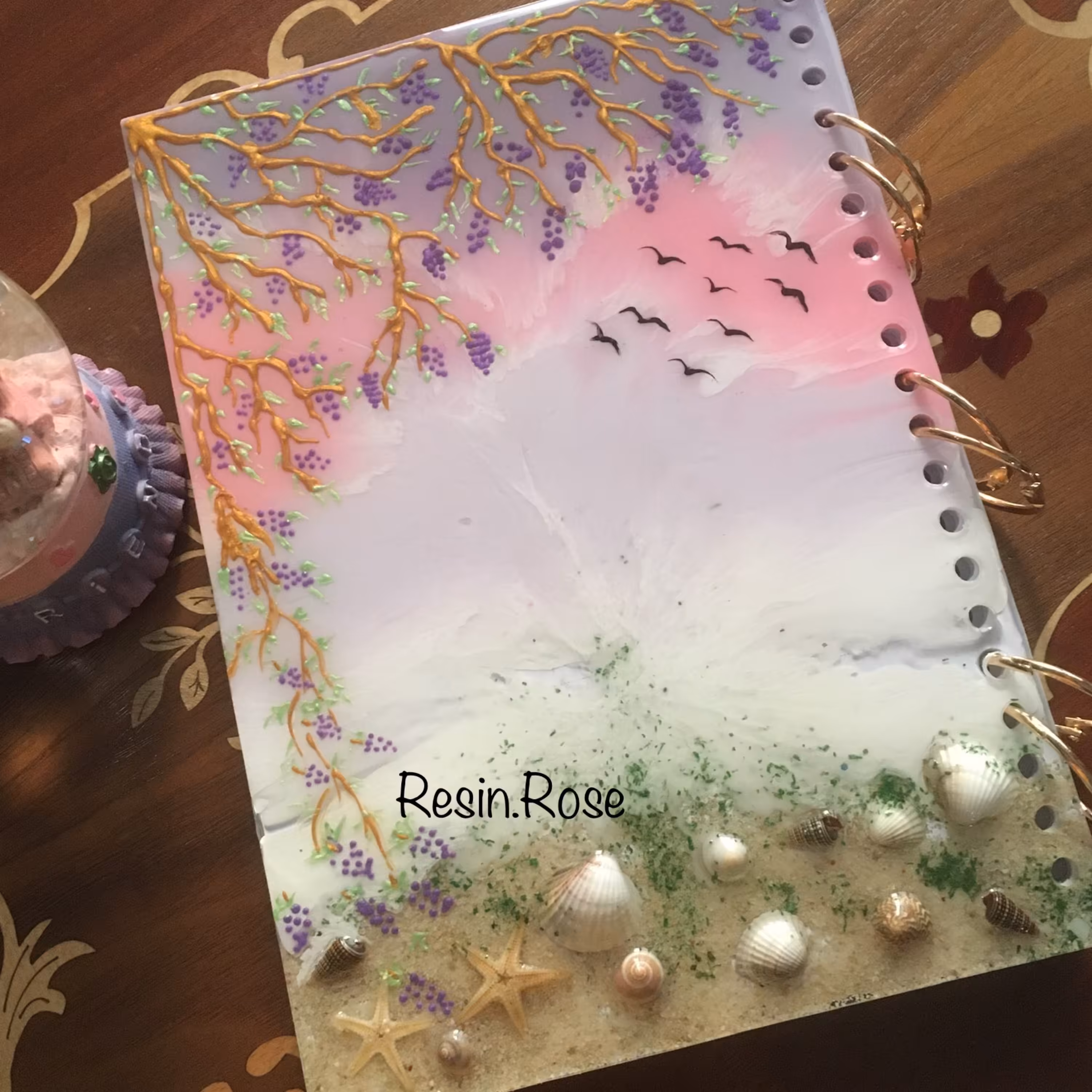 دفتر100برگ رزینی پاپکو طرح ساحل