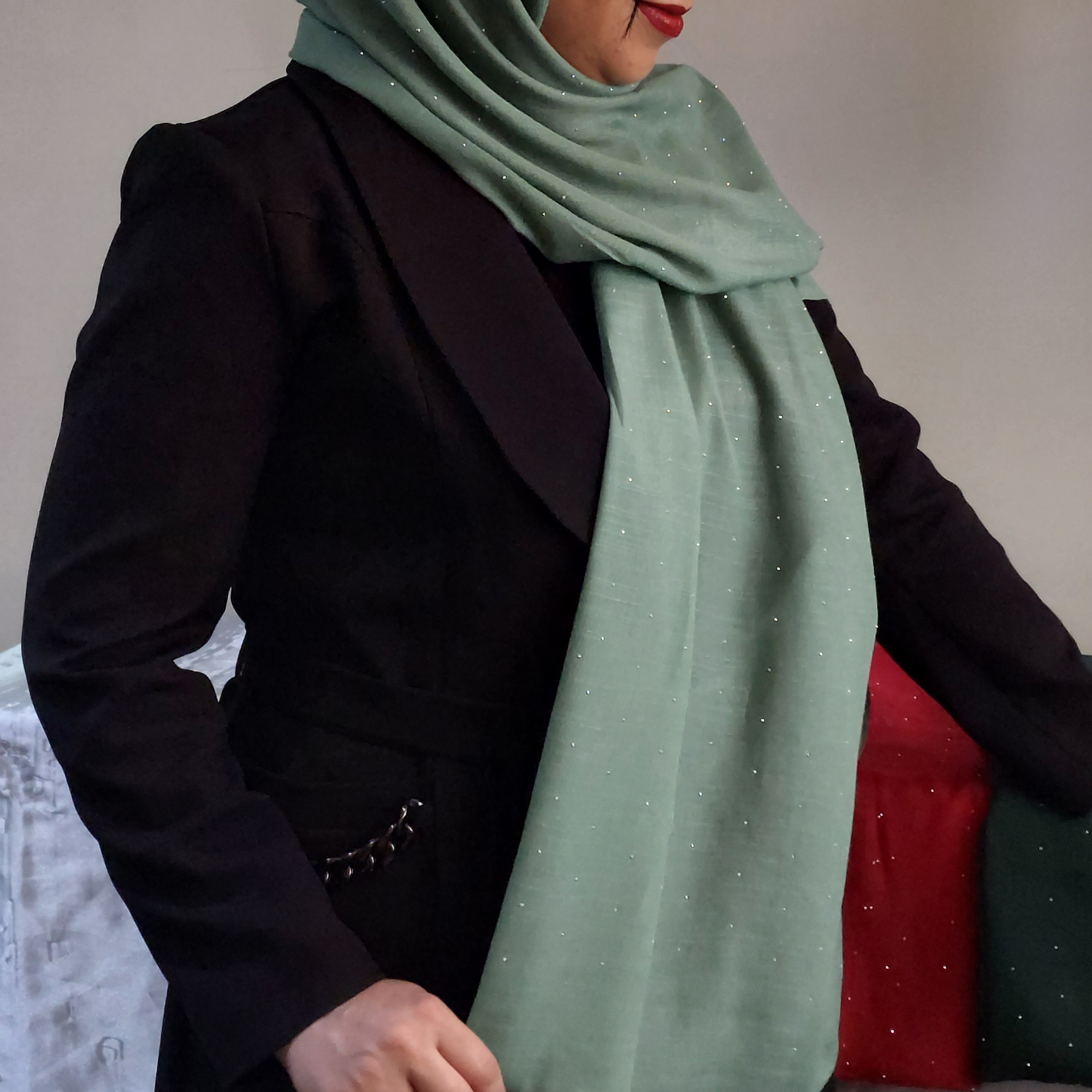 شال نخی اسلپ نگین دار
