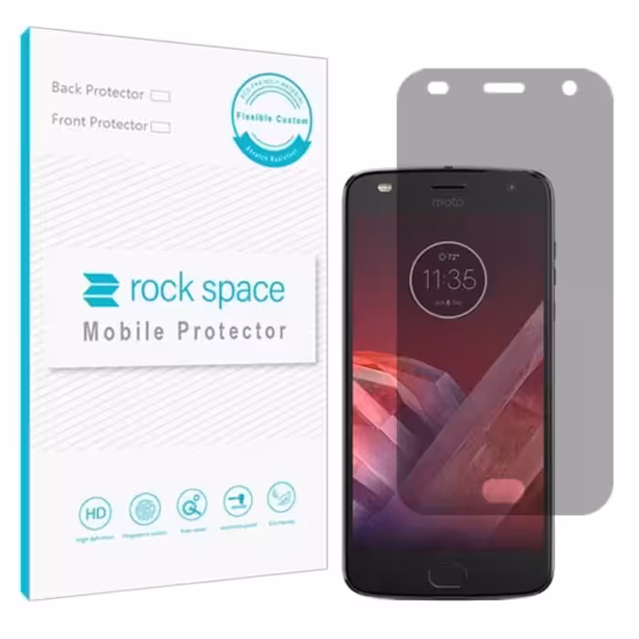 گلس پرایوسی (حریم شخصی)نانو و ضد ضربه گوشی موتورولا Moto z2 play برند راک اسپیس