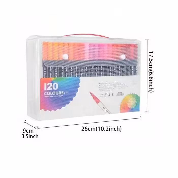 ماژیک و روان نویس نوک نمدی 120 رنگ مدل 001-120