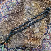 1-تسبیح شاه مقصود 33 دانه سبز پرنگ