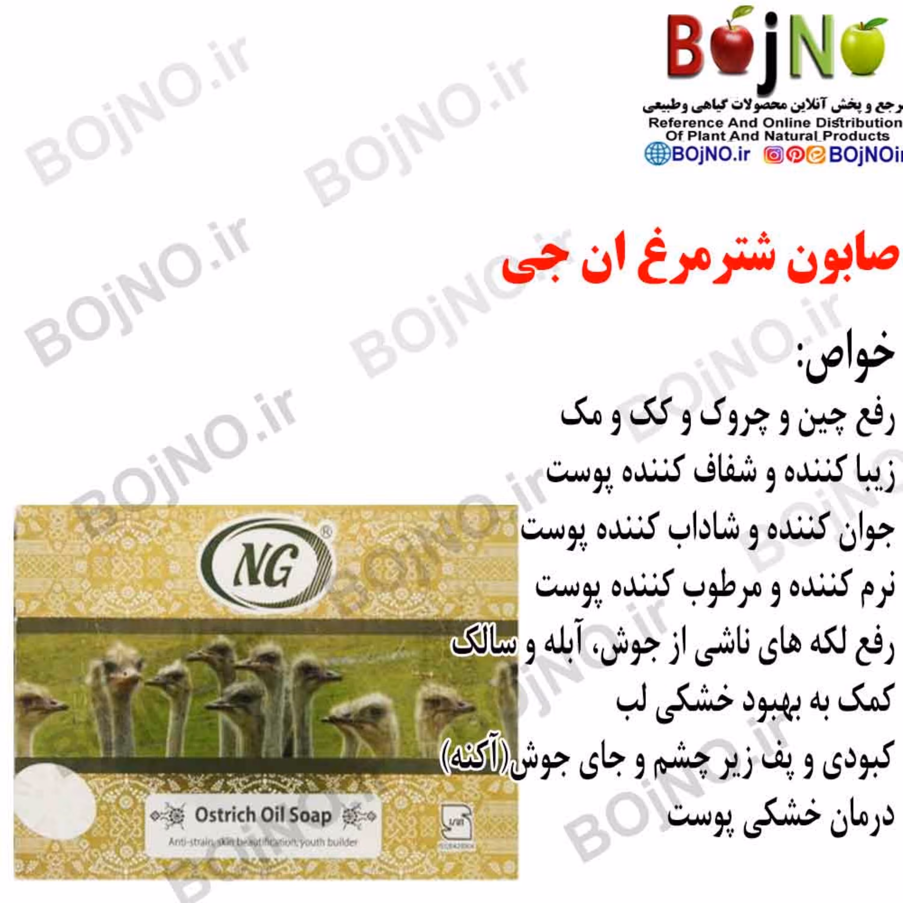 صابون شترمرغ ان جی NG