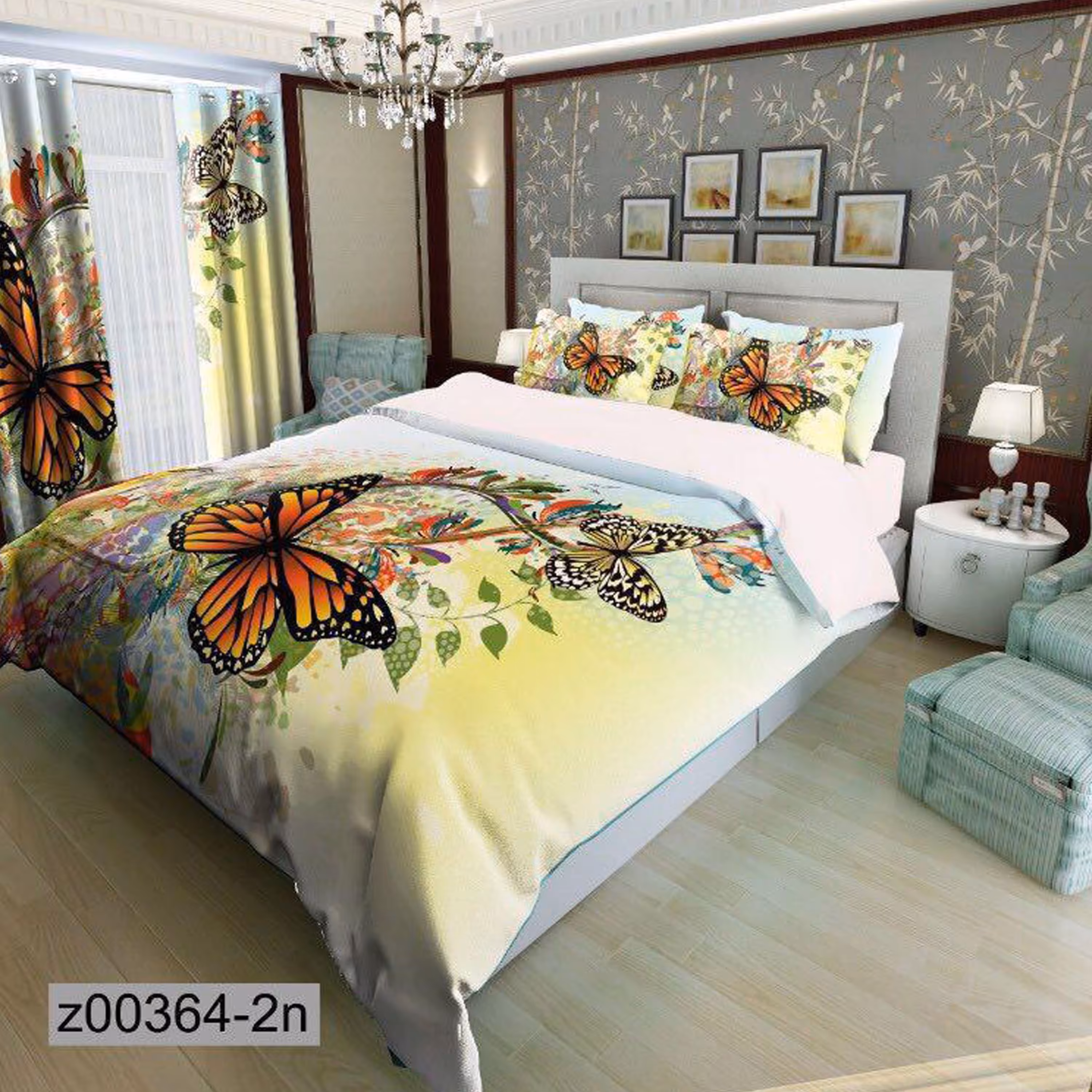 سرویس روتختی 2 نفره تنسل چاپی برندترک لند(Turk Land) z 364