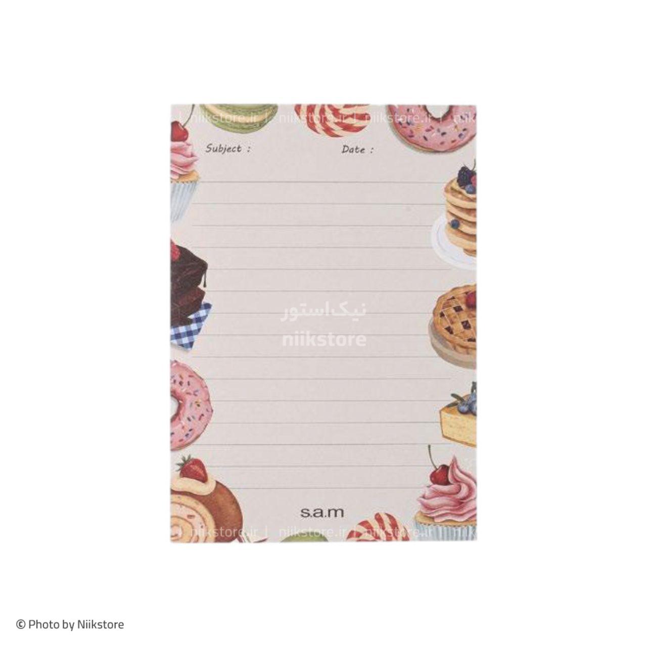دفتر یادداشت یادآور 50 برگ ته چسبs.a.m A5