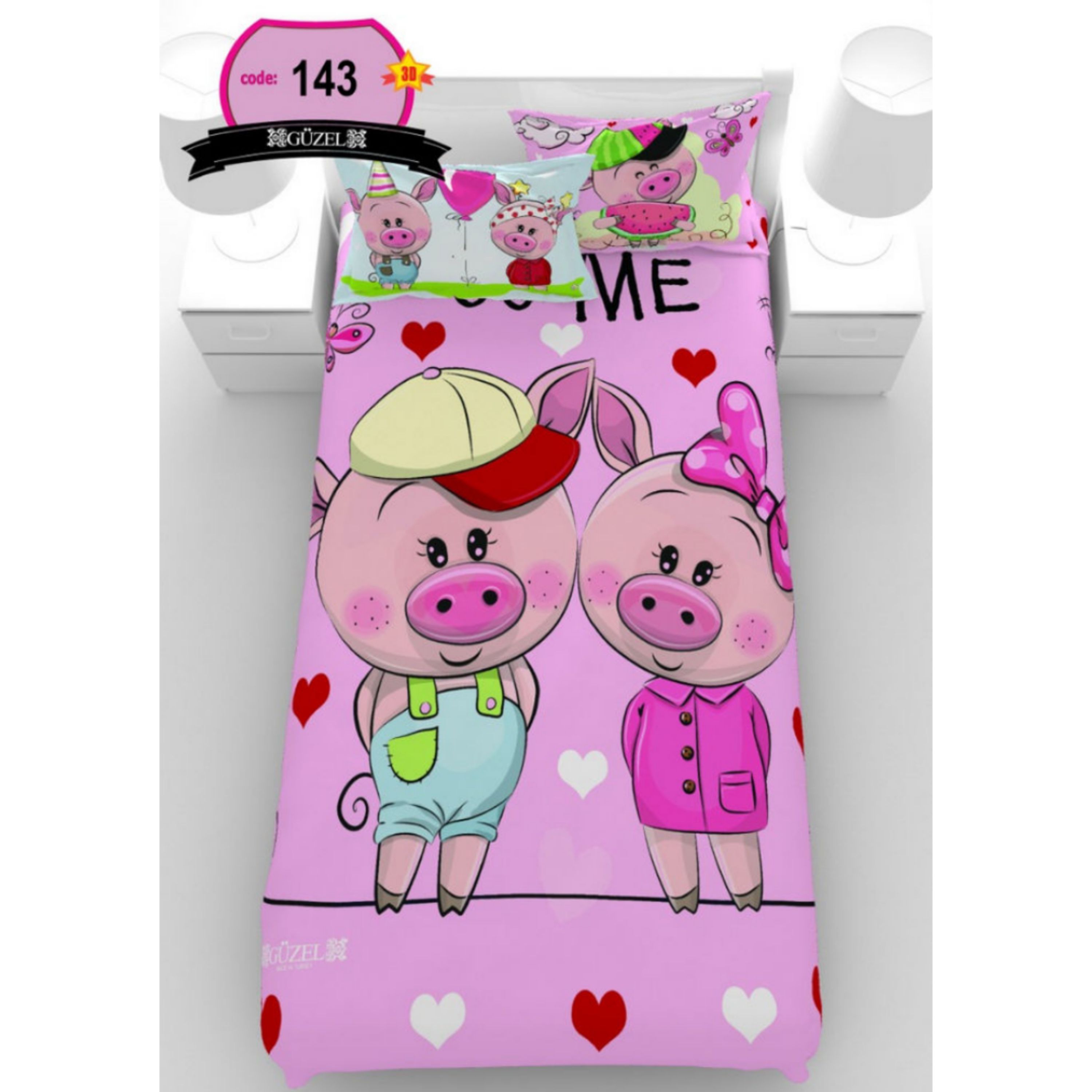 روتختی تک نفره سه بعدی برند گوزل -5 تکه -کد143