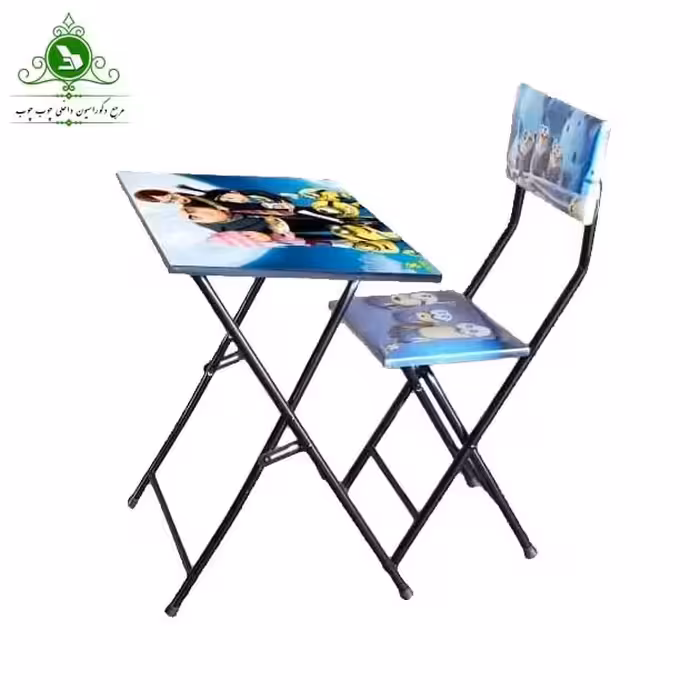 میز و صندلی تحریر تاشو کودکانه مدل مینیون (پرداخت کرایه پس از تحویل)