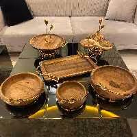 ست پذیرایی چوبی گل شیپوری