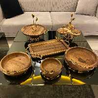 ست پذیرایی چوبی گل شیپوری