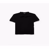 تی شرت یقه پولو مشکی مردانه پارچه آستین کوتاه پنبه چوگان YAKA SLIM FIT T Koton