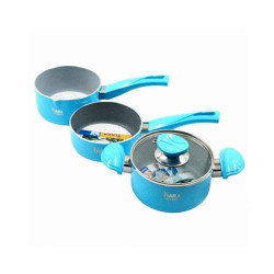 سرویس قابلمه گرانیتی کودک 5 تکه آبی