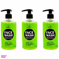 ژل شستشو صورت سوپکس (Soapex) مدل آلویه‌ورا حجم 350 میلی لیتر مجموعه 3 عددی
